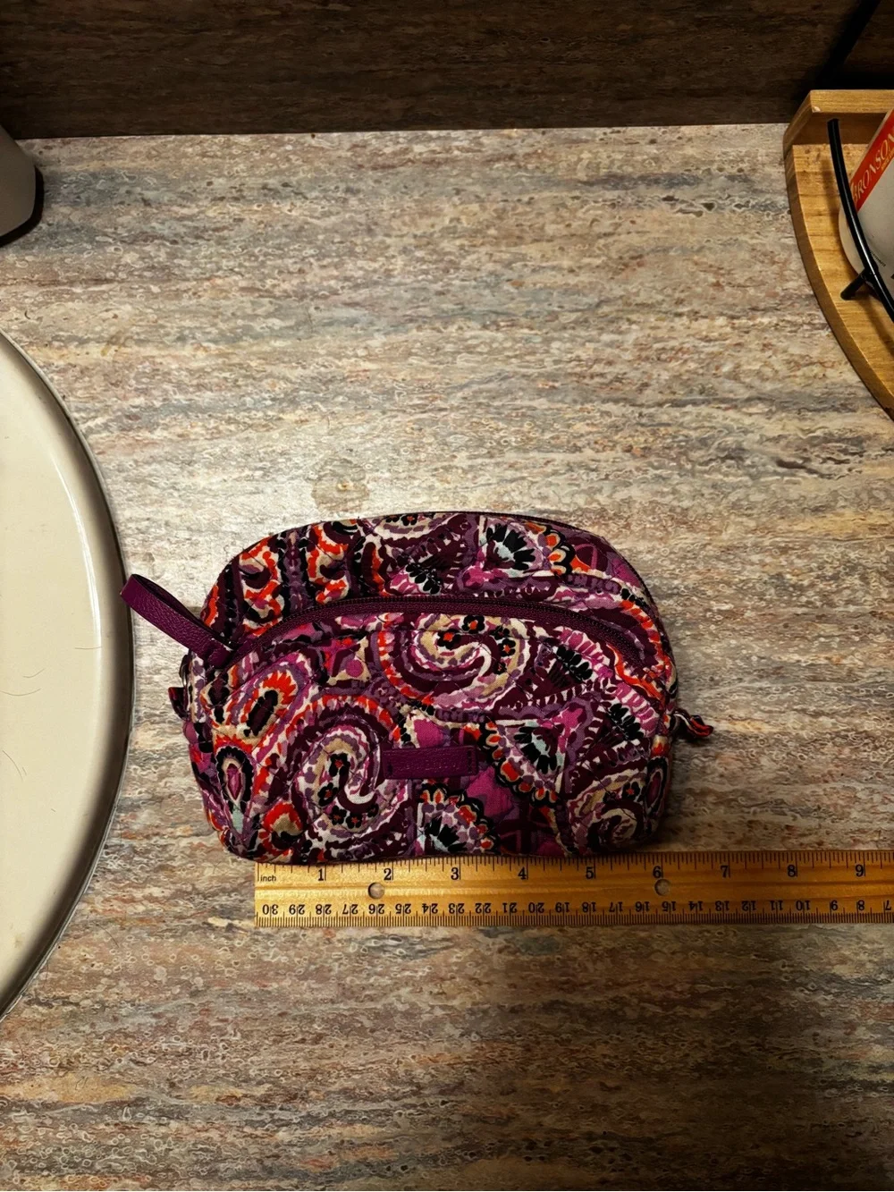 Vera Bradley Paisley Cosmetic Pouch - Purple Multi